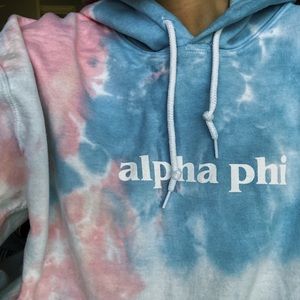 Alpha Phi Tie Dye Hoodie